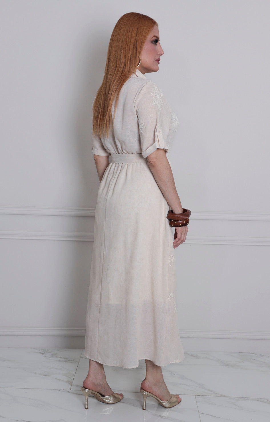 Vestido estampado con lazo - VESTIDO LARGO REGULAR Boutiquemirel 