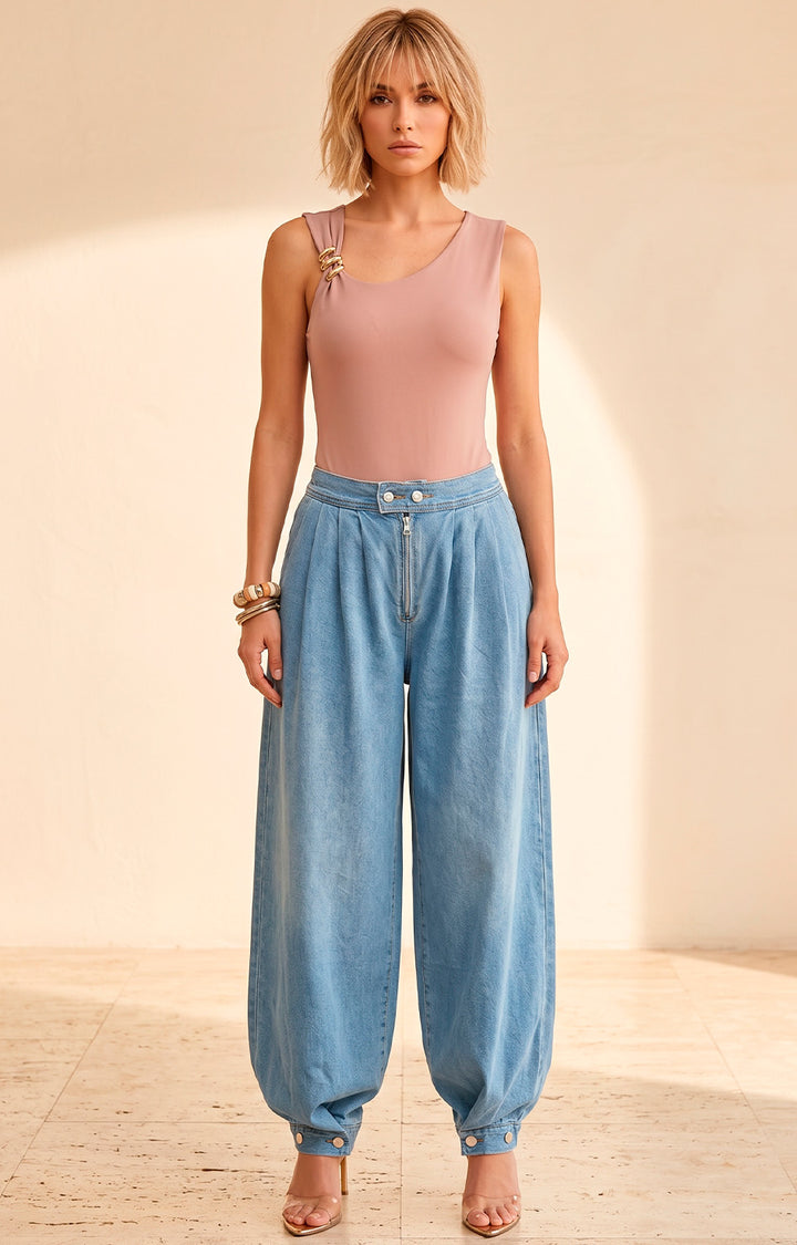 Panty blusa con detalle dorado