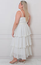 Vestido de tirantes con tablones - VESTIDO LARGO CURVY Boutiquemirel 
