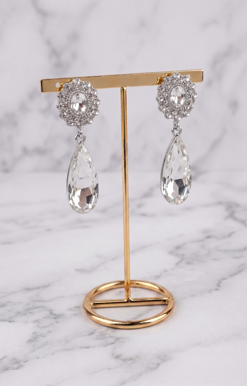 Aretes Gota Glamour Cristal - ARETES Boutiquemirel 