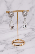 Aretes Gota Glamour Cristal - ARETES Boutiquemirel 
