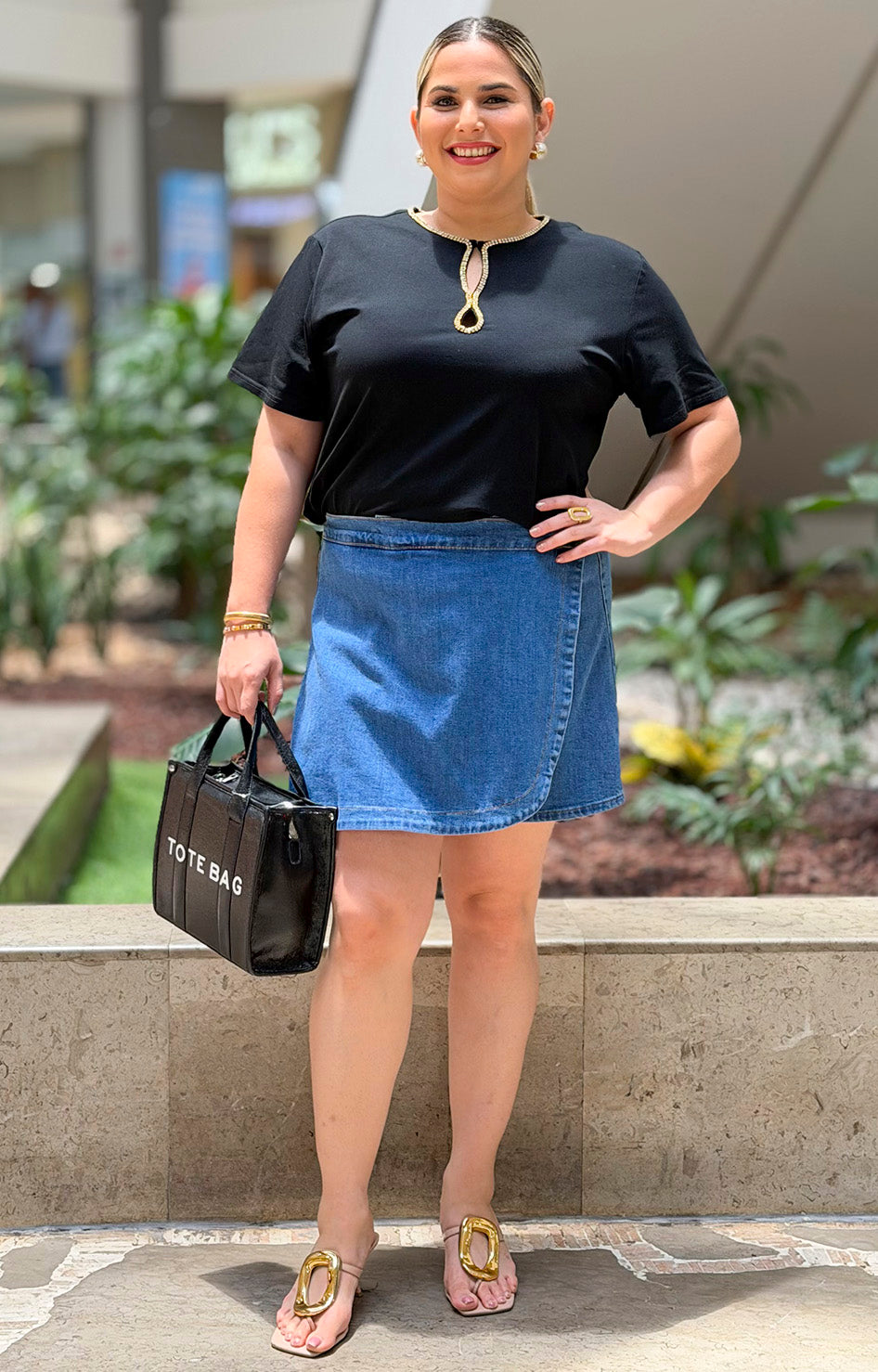Falda short cruzada
