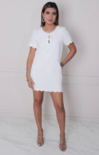 Vestido blanco con moños - VESTIDO Boutiquemirel 