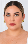 Aretes botón redondo lisos