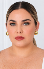 Aretes botón redondo lisos