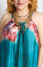 Vestido de dos piezas con sobrecapa