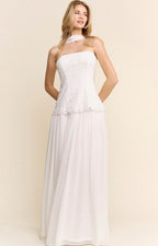 V*1-26*MANIJU*MM24556*BLANCO - VESTIDO LARGO REGULAR Boutiquemirel 
