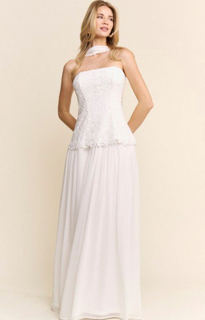 V*1-26*MANIJU*MM24556*BLANCO - VESTIDO LARGO REGULAR Boutiquemirel 