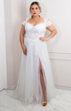 Vestido blanco con aplicaciones