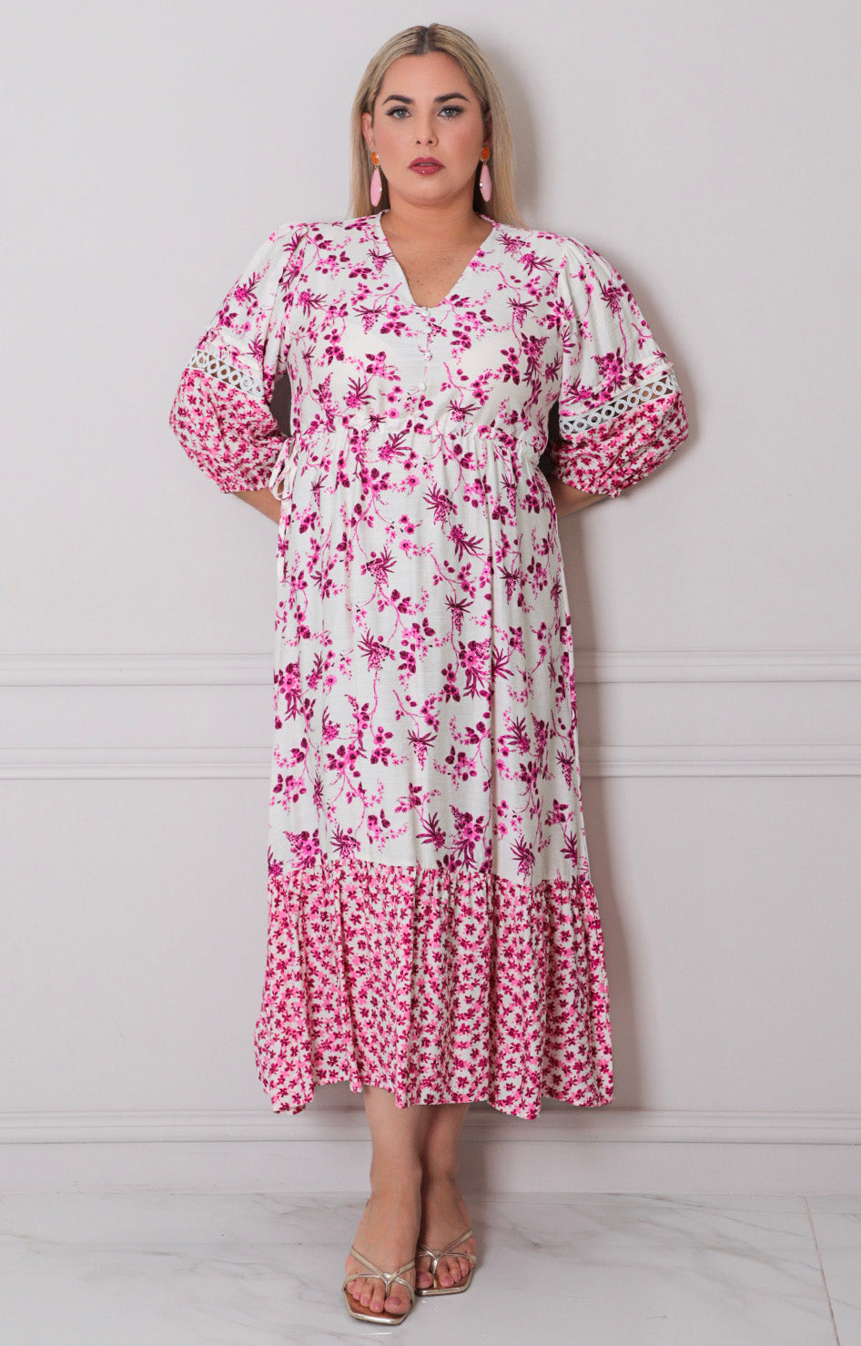 Vestido largo estampado - VESTIDO LARGO CURVY Boutiquemirel 