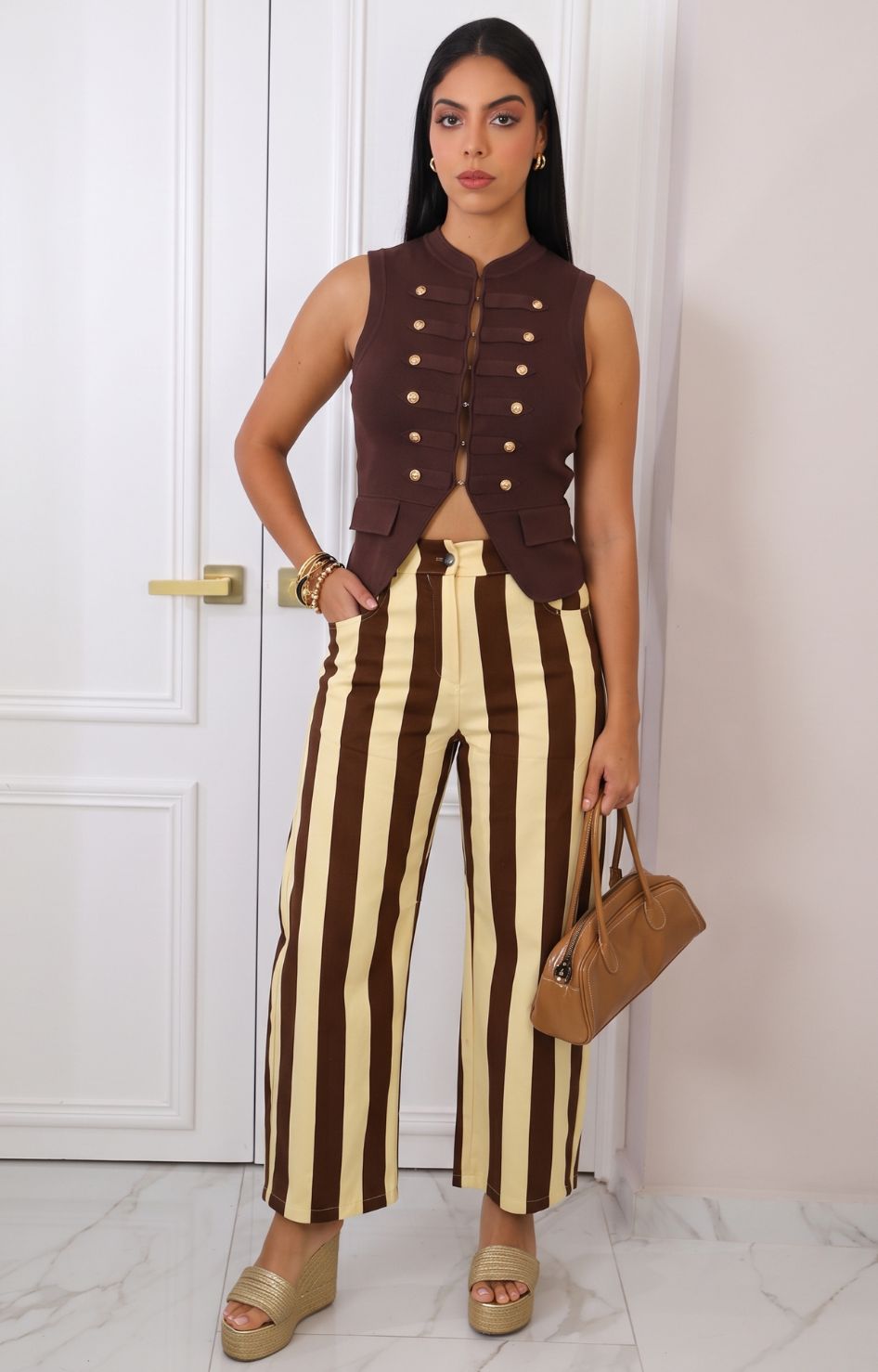 Pantalón de rayas verticales