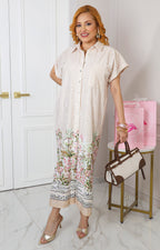 Vestido camisero con estampado floral