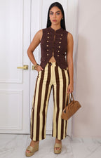 Blusa tejida con botones dorados
