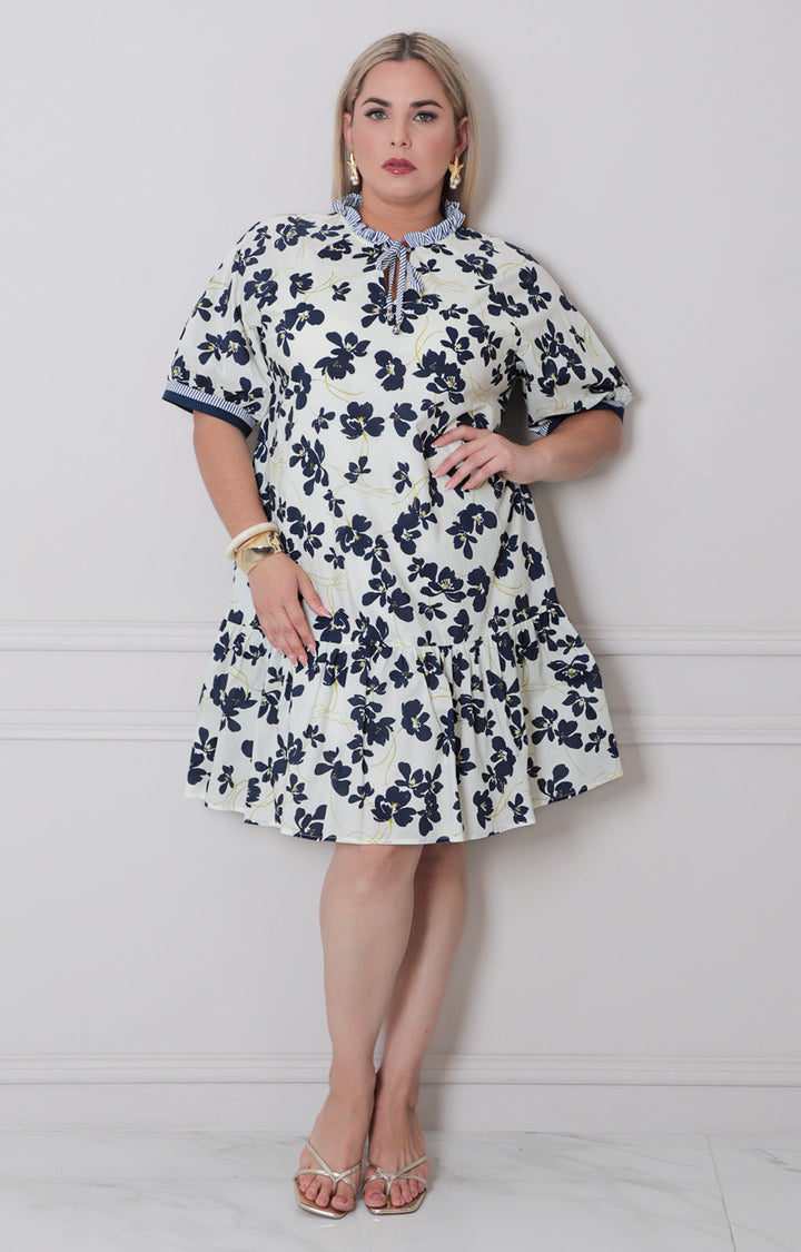 V*3-26*SHE+SKY*PST1071*AZUL MARINO - VESTIDO CORTO CURVY Boutiquemirel 