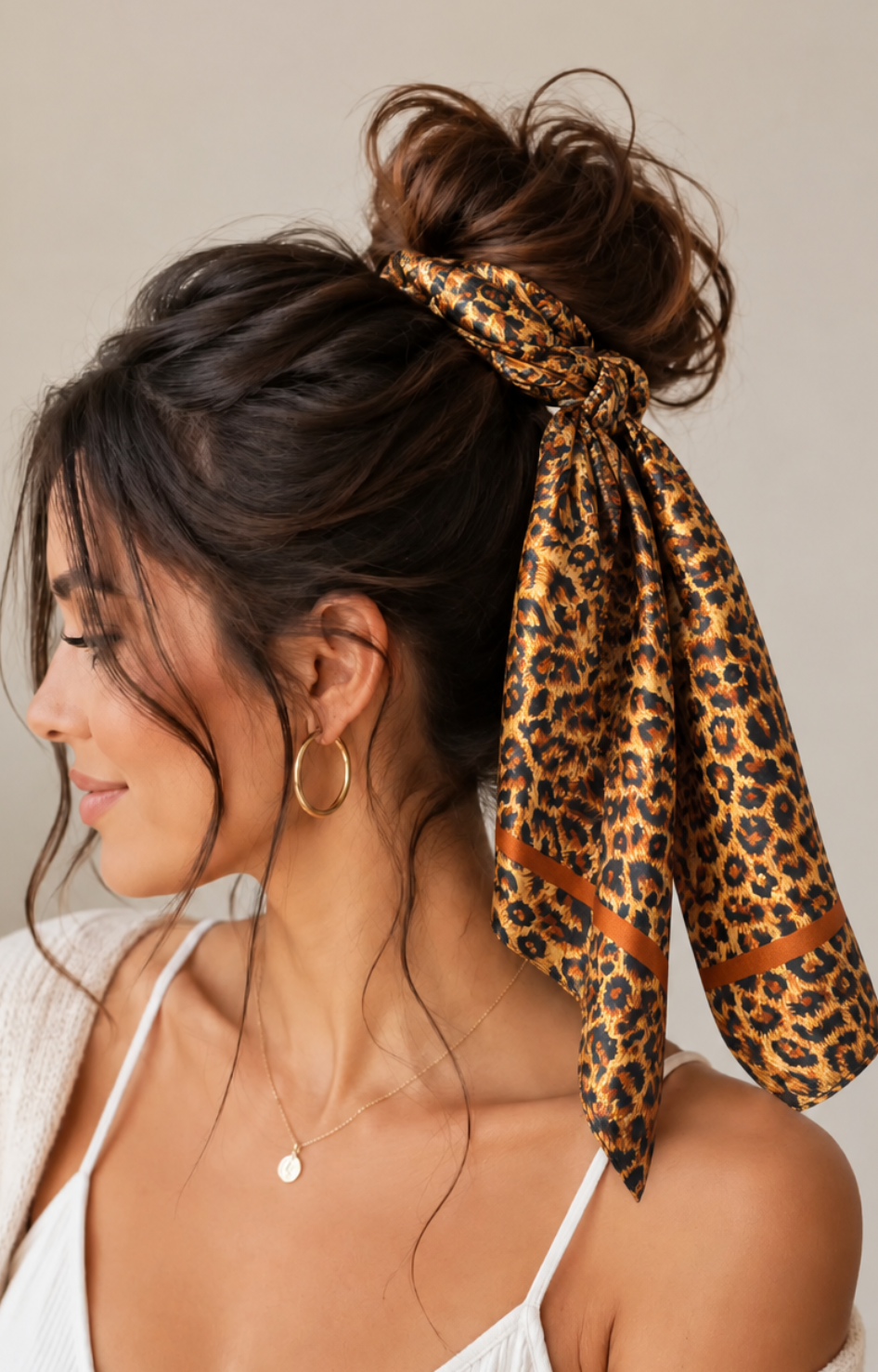 Mascada café con animal print