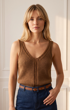 Blusa tejida chocolate