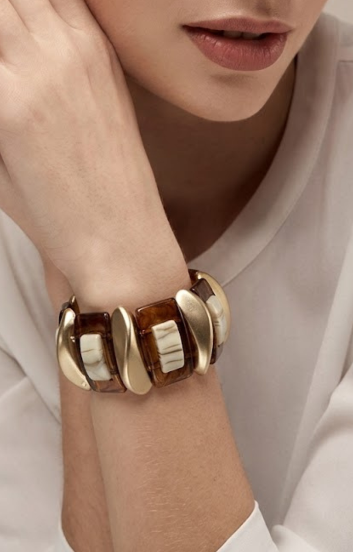 Pulsera dorados y café - PULSERA Boutiquemirel 