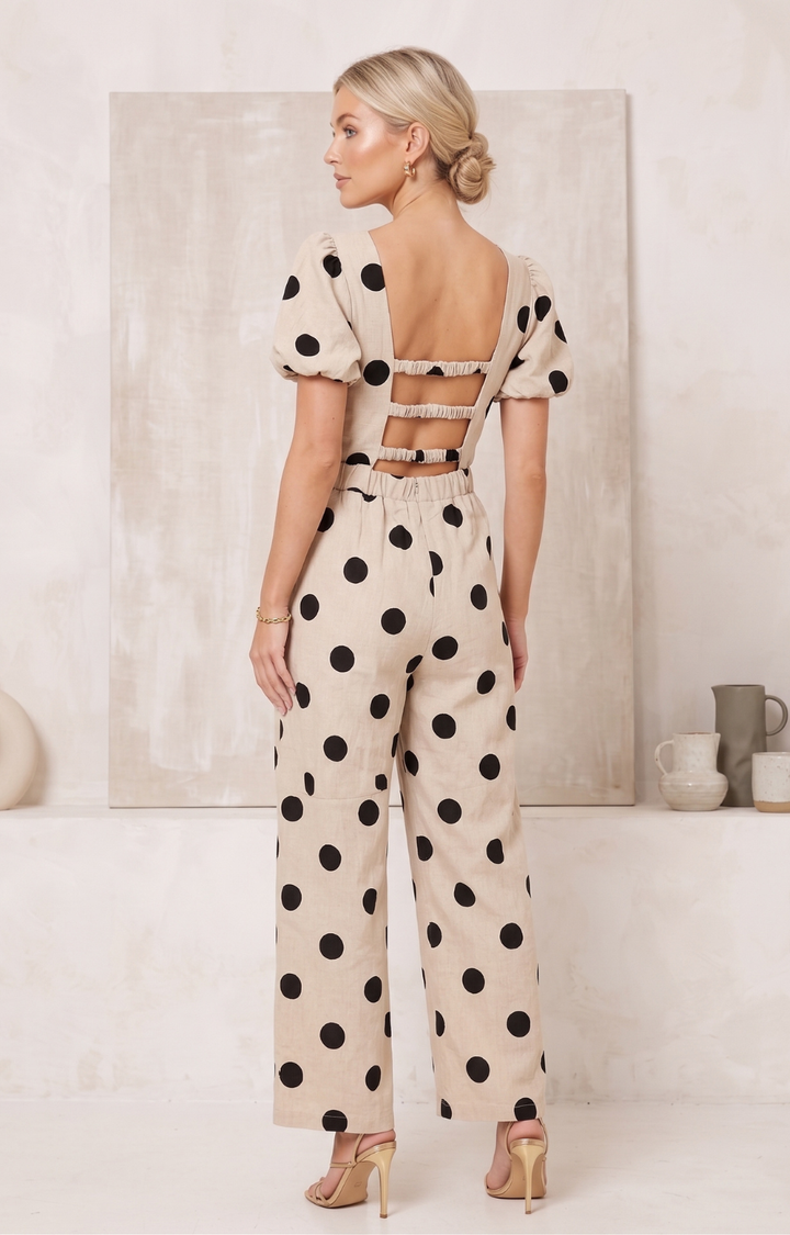 Palazzo polka-dots beige - PALAZZO LARGO REGULAR Boutiquemirel 