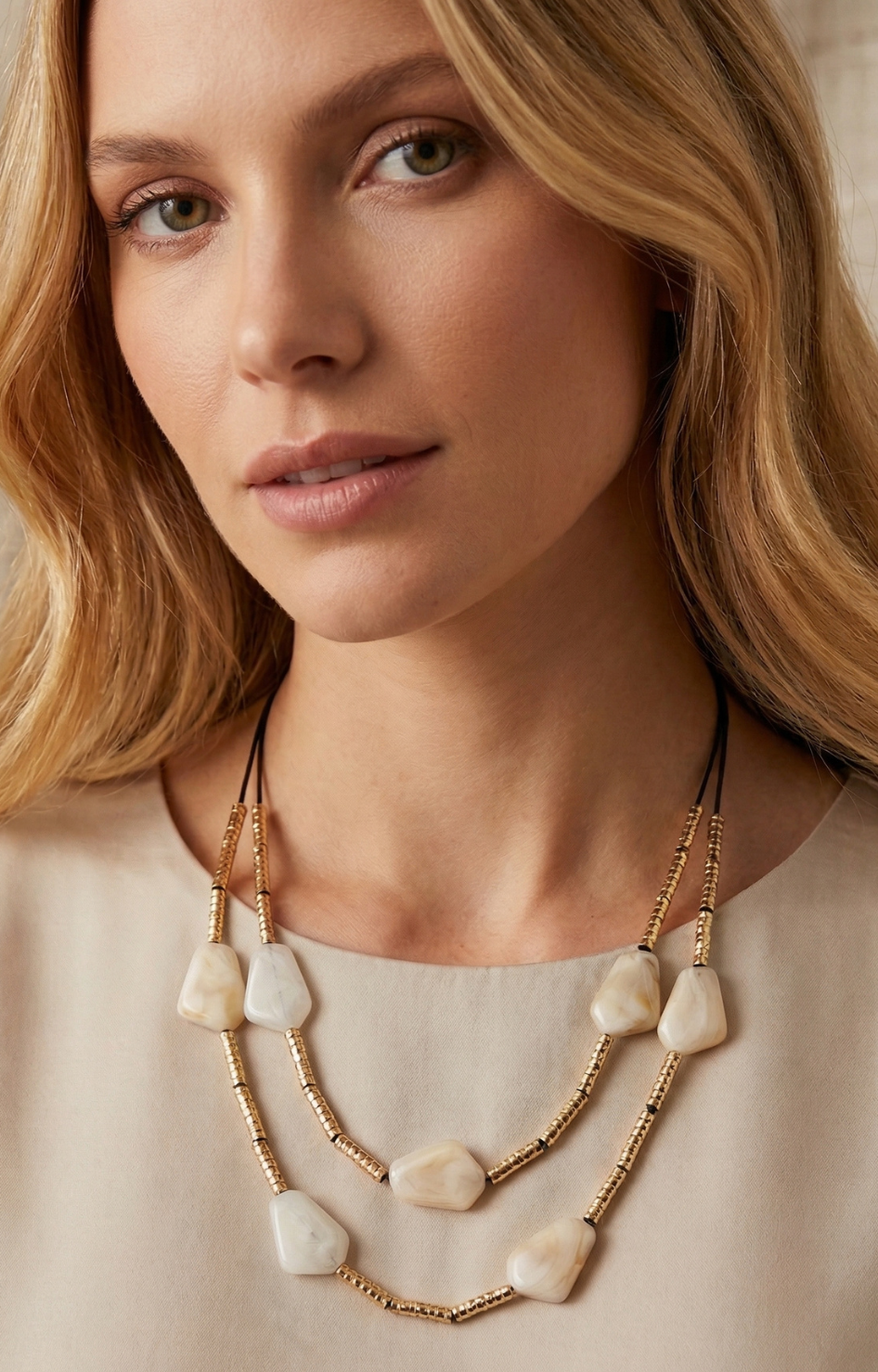 Collar Doble con Piedra Natural - COLLARES Boutiquemirel 