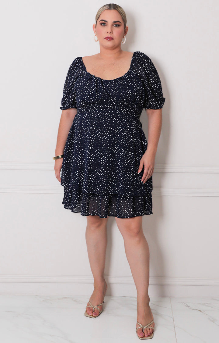 Vestido corto polka dot - VESTIDO CORTO CURVY Boutiquemirel 