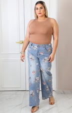 Pantalon estampado de flores