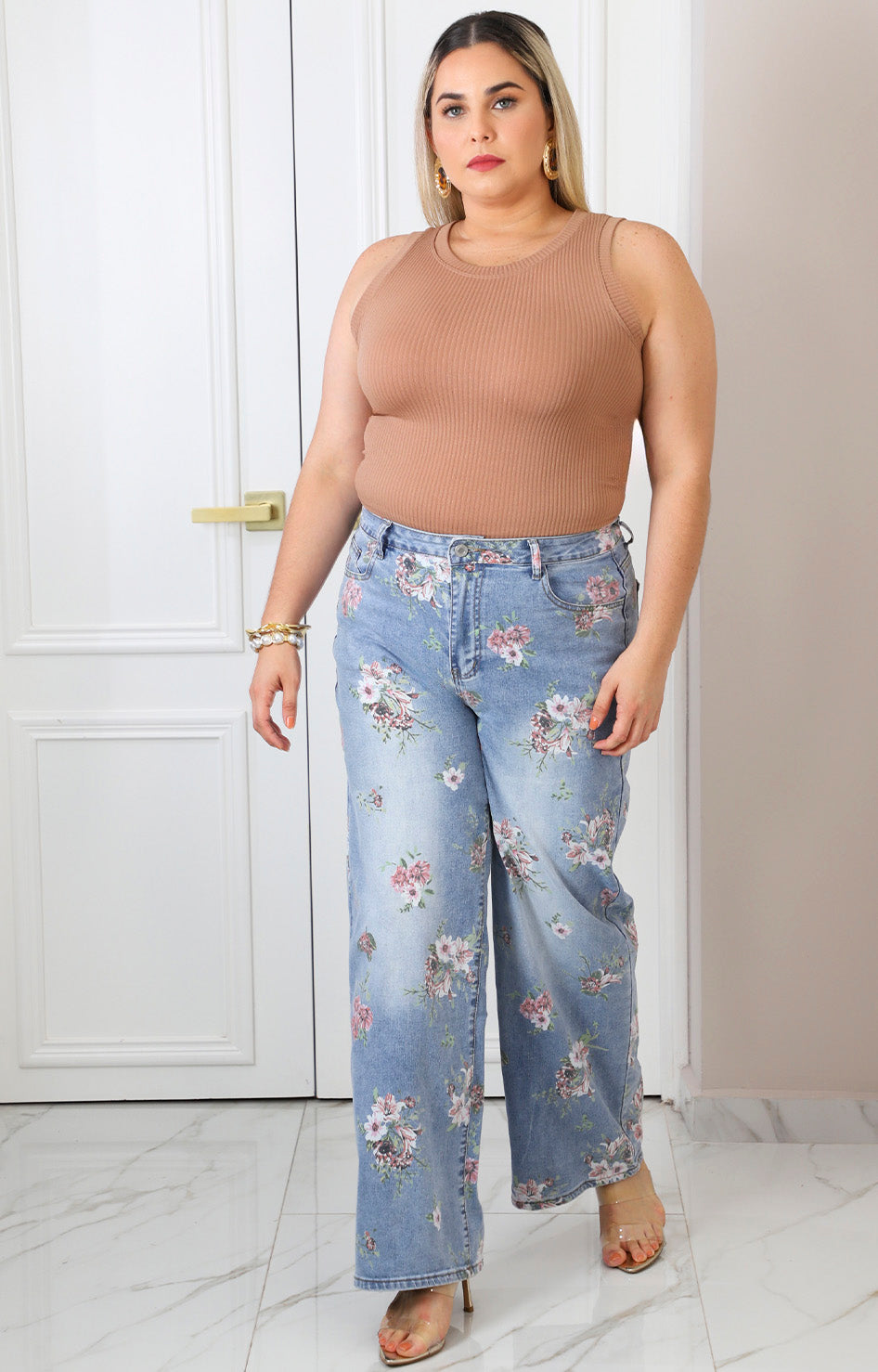 Pantalon estampado de flores