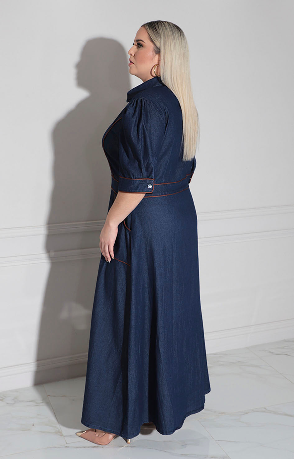 Vestido camisero denim