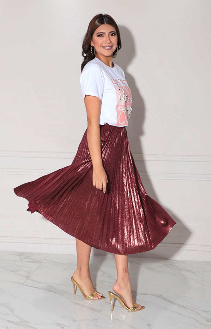 Falda vino metálica