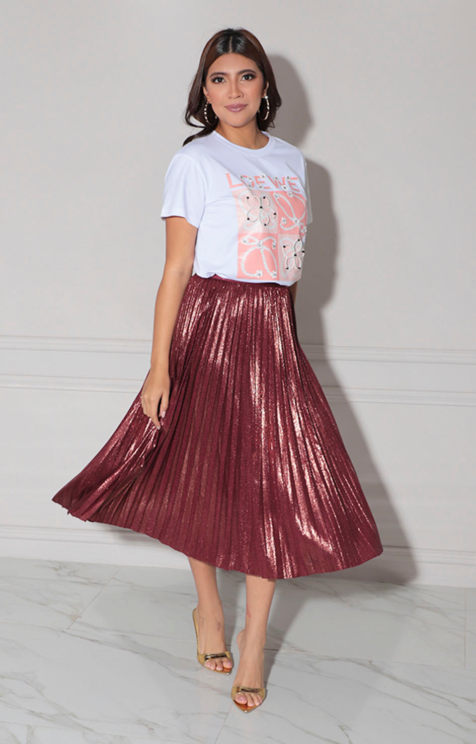Falda vino metálica