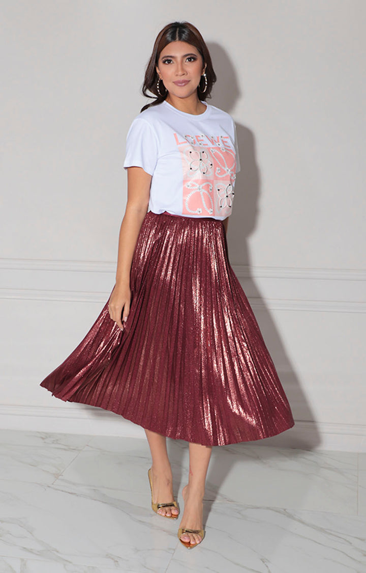 Falda vino metálica