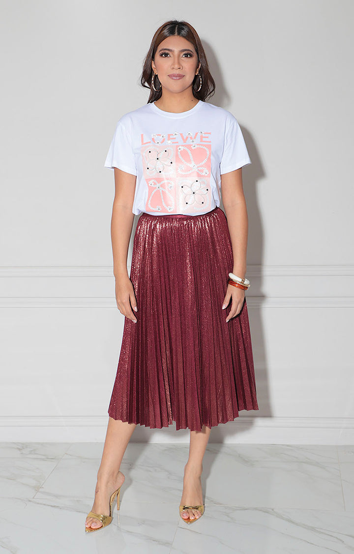 Blusa blanca estampada