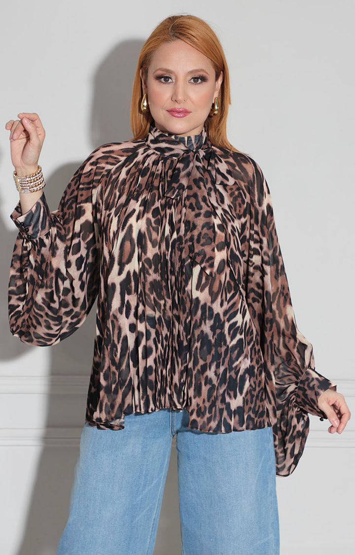 Blusa beige print