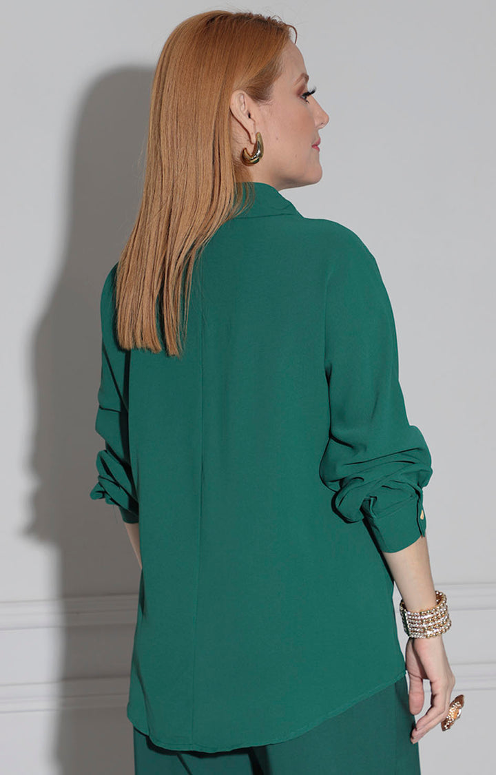 Blusa verde estampada print