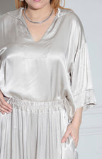 Conjunto gris de seda - CONJUNTO Boutiquemirel 