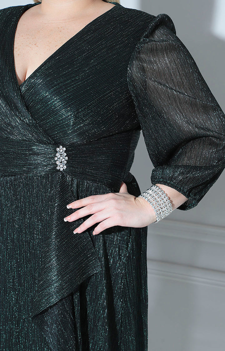 Vestido de gala verde