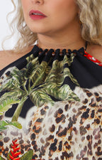 Conjunto halter estampado
