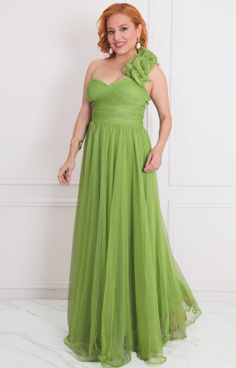 Vestido verde asimétrico - VESTIDO LARGO REGULAR Boutiquemirel 