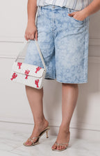 Short de mezclilla estampada - SHORT MEZCLILLA CURVY Boutiquemirel 