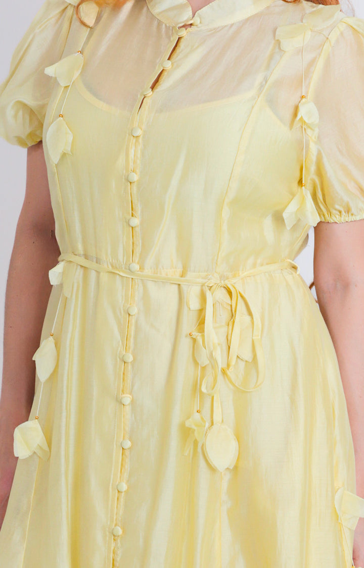 Vestido amarillo con botones - VESTIDO LARGO REGULAR Boutiquemirel 