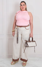 Blusa rosa halter