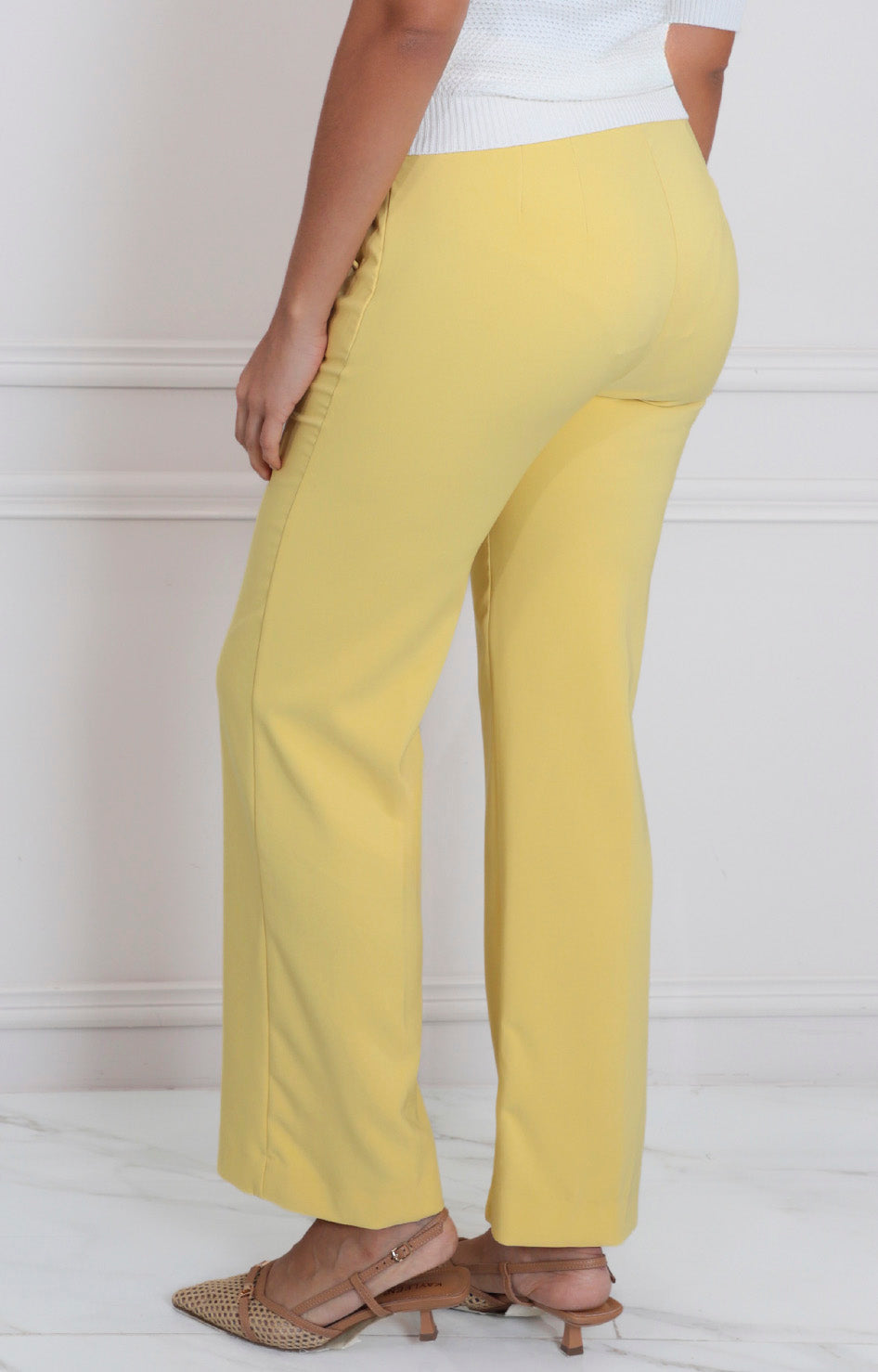 Pantalon amarillo liso