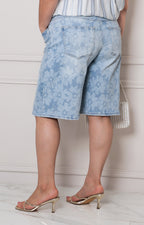 Short de mezclilla estampada - SHORT MEZCLILLA CURVY Boutiquemirel 
