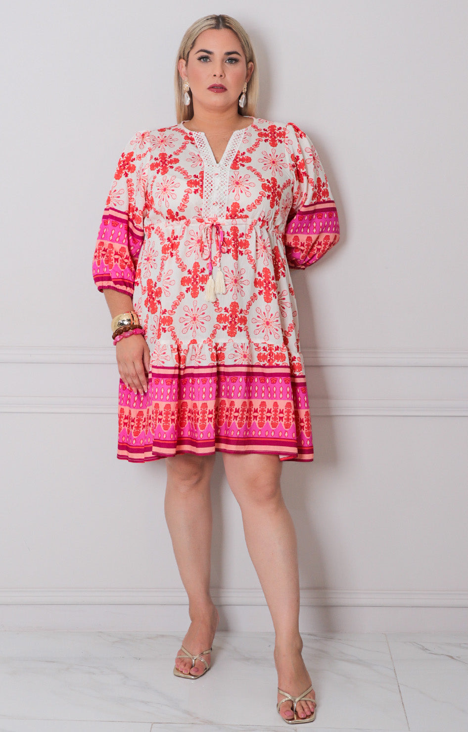 Vestido corto estampado - VESTIDO CORTO CURVY Boutiquemirel 