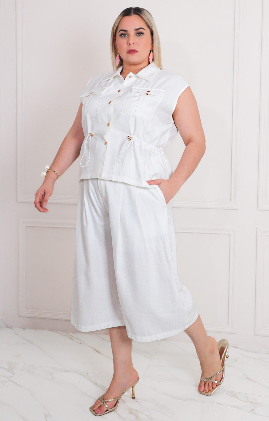 Conjunto blanco liso - CONJUNTO CURVY Boutiquemirel 