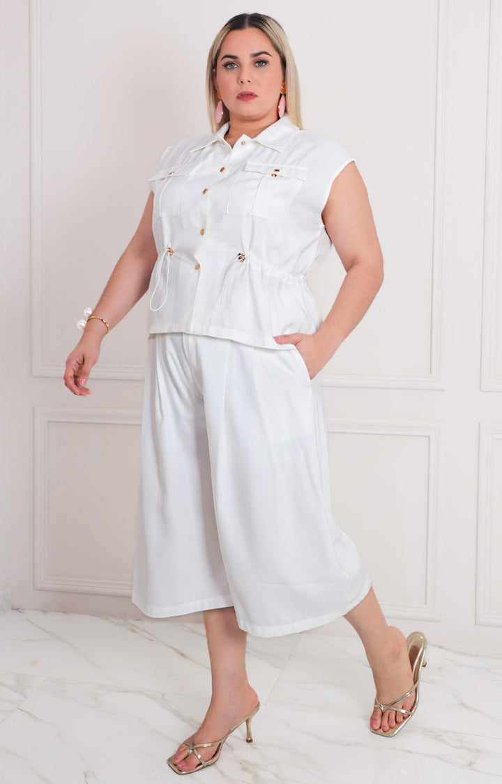 Conjunto blanco liso - CONJUNTO CURVY Boutiquemirel 