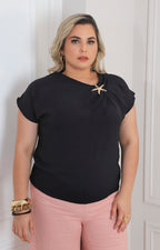 Blusa lisa con estrella