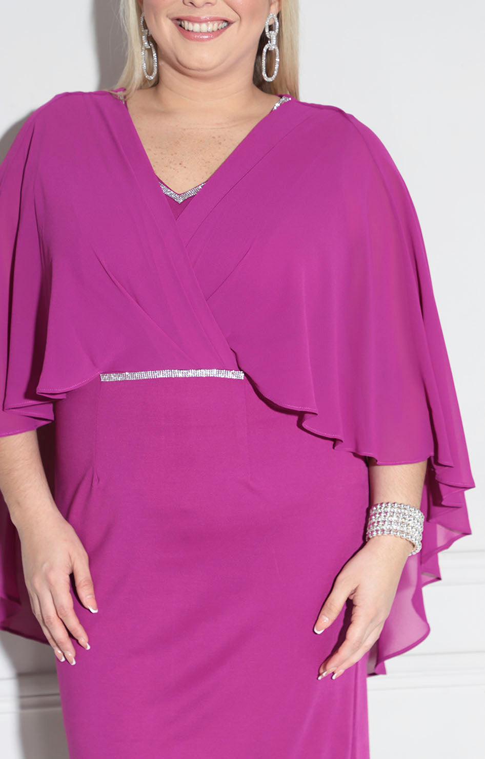 Vestido magenta formal