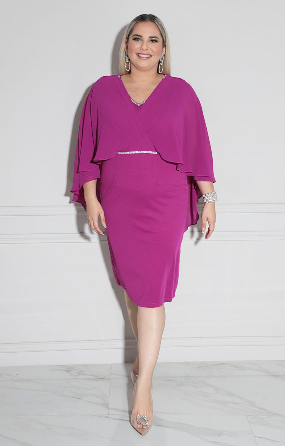 Vestido magenta formal