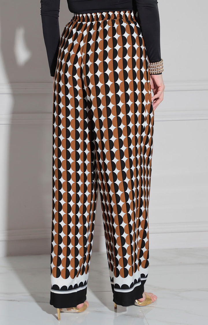 Pantalón café estampado