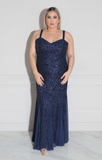 Vestido azul con lentejuela - VESTIDO XL Boutiquemirel 
